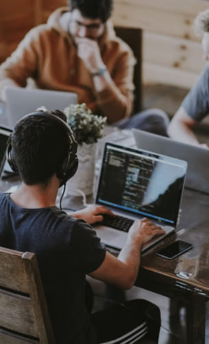 Cybersecurity professionals working on AI-driven defense solutions